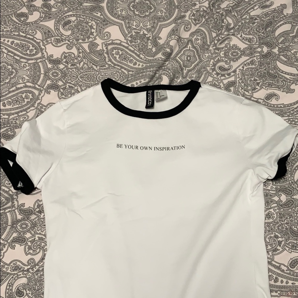 Black and white tee shirt